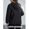 imageTACVASEN Womens Lightweight Puffer Jacket with Hood Pockets Quilted Padded Fullzip Winter CoatBlack