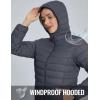 imageTACVASEN Womens Lightweight Puffer Jacket with Hood Pockets Quilted Padded Fullzip Winter CoatDark Grey