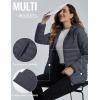 imageTACVASEN Womens Lightweight Puffer Jacket with Hood Pockets Quilted Padded Fullzip Winter CoatDark Grey
