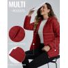 imageTACVASEN Womens Lightweight Puffer Jacket with Hood Pockets Quilted Padded Fullzip Winter CoatDark Orange