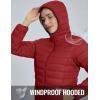 imageTACVASEN Womens Lightweight Puffer Jacket with Hood Pockets Quilted Padded Fullzip Winter CoatDark Orange