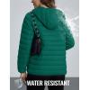 imageTACVASEN Womens Lightweight Puffer Jacket with Hood Pockets Quilted Padded Fullzip Winter CoatEmerald Green