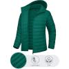 imageTACVASEN Womens Lightweight Puffer Jacket with Hood Pockets Quilted Padded Fullzip Winter CoatEmerald Green