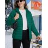 imageTACVASEN Womens Lightweight Puffer Jacket with Hood Pockets Quilted Padded Fullzip Winter CoatEmerald Green