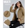 imageTACVASEN Womens Lightweight Puffer Jacket with Hood Pockets Quilted Padded Fullzip Winter CoatKhaki