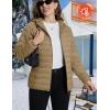 imageTACVASEN Womens Lightweight Puffer Jacket with Hood Pockets Quilted Padded Fullzip Winter CoatKhaki