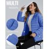 imageTACVASEN Womens Lightweight Puffer Jacket with Hood Pockets Quilted Padded Fullzip Winter CoatLight Blue
