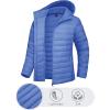 imageTACVASEN Womens Lightweight Puffer Jacket with Hood Pockets Quilted Padded Fullzip Winter CoatLight Blue