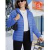 imageTACVASEN Womens Lightweight Puffer Jacket with Hood Pockets Quilted Padded Fullzip Winter CoatLight Blue