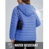 imageTACVASEN Womens Lightweight Puffer Jacket with Hood Pockets Quilted Padded Fullzip Winter CoatLight Blue
