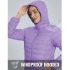 imageTACVASEN Womens Lightweight Puffer Jacket with Hood Pockets Quilted Padded Fullzip Winter CoatLight Purple