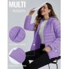 imageTACVASEN Womens Lightweight Puffer Jacket with Hood Pockets Quilted Padded Fullzip Winter CoatLight Purple