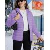 imageTACVASEN Womens Lightweight Puffer Jacket with Hood Pockets Quilted Padded Fullzip Winter CoatLight Purple