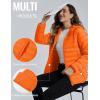 imageTACVASEN Womens Lightweight Puffer Jacket with Hood Pockets Quilted Padded Fullzip Winter CoatOrange