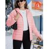 imageTACVASEN Womens Lightweight Puffer Jacket with Hood Pockets Quilted Padded Fullzip Winter CoatPink