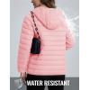 imageTACVASEN Womens Lightweight Puffer Jacket with Hood Pockets Quilted Padded Fullzip Winter CoatPink