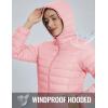 imageTACVASEN Womens Lightweight Puffer Jacket with Hood Pockets Quilted Padded Fullzip Winter CoatPink