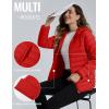 imageTACVASEN Womens Lightweight Puffer Jacket with Hood Pockets Quilted Padded Fullzip Winter CoatTomato Red