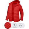 imageTACVASEN Womens Lightweight Puffer Jacket with Hood Pockets Quilted Padded Fullzip Winter CoatTomato Red
