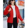 imageTACVASEN Womens Lightweight Puffer Jacket with Hood Pockets Quilted Padded Fullzip Winter CoatTomato Red