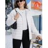 imageTACVASEN Womens Lightweight Puffer Jacket with Hood Pockets Quilted Padded Fullzip Winter CoatWhite
