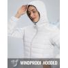 imageTACVASEN Womens Lightweight Puffer Jacket with Hood Pockets Quilted Padded Fullzip Winter CoatWhite