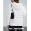 imageTACVASEN Womens Lightweight Puffer Jacket with Hood Pockets Quilted Padded Fullzip Winter CoatWhite