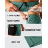 imageTACVASEN Mens 2 in 1 Running Shorts with Liner Quick Dry 5quot Workout Gym Athletic Training Waterproof Short with PocketsFerngreen