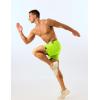 imageTACVASEN Mens 2 in 1 Running Shorts with Liner Quick Dry 5quot Workout Gym Athletic Training Waterproof Short with PocketsFlgreen
