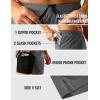 imageTACVASEN Mens 2 in 1 Running Shorts with Liner Quick Dry 5quot Workout Gym Athletic Training Waterproof Short with PocketsMediumgrey