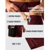 imageTACVASEN Mens 2 in 1 Running Shorts with Liner Quick Dry 5quot Workout Gym Athletic Training Waterproof Short with PocketsWinered