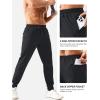 imageTACVASEN Mens Lightweight Athletic Joggers with Zipper Pockets Quick Dry Track Pants for Men Gym Sweatpants Workout GolfBlack