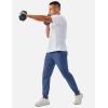 imageTACVASEN Mens Lightweight Athletic Joggers with Zipper Pockets Quick Dry Track Pants for Men Gym Sweatpants Workout GolfBlue Grey