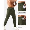 imageTACVASEN Mens Lightweight Athletic Joggers with Zipper Pockets Quick Dry Track Pants for Men Gym Sweatpants Workout GolfGreen