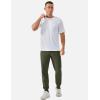 imageTACVASEN Mens Lightweight Athletic Joggers with Zipper Pockets Quick Dry Track Pants for Men Gym Sweatpants Workout GolfGreen
