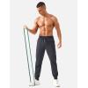 imageTACVASEN Mens Lightweight Athletic Joggers with Zipper Pockets Quick Dry Track Pants for Men Gym Sweatpants Workout GolfGrey