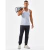imageTACVASEN Mens Lightweight Athletic Joggers with Zipper Pockets Quick Dry Track Pants for Men Gym Sweatpants Workout GolfGrey