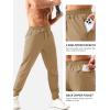 imageTACVASEN Mens Lightweight Athletic Joggers with Zipper Pockets Quick Dry Track Pants for Men Gym Sweatpants Workout GolfKhaki