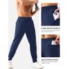 imageTACVASEN Mens Lightweight Athletic Joggers with Zipper Pockets Quick Dry Track Pants for Men Gym Sweatpants Workout GolfNavy Blue