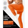 imageTACVASEN Mens Lightweight Athletic Joggers with Zipper Pockets Quick Dry Track Pants for Men Gym Sweatpants Workout GolfOrange