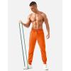 imageTACVASEN Mens Lightweight Athletic Joggers with Zipper Pockets Quick Dry Track Pants for Men Gym Sweatpants Workout GolfOrange