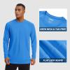 imageTACVASEN Mens Sun Shirt UPF 50 Long Sleeve UV Protection Lightweight Rash Guard Swim Shirt Quick Dry Fishing TShirt14azure
