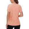 imageTACVASEN Short Sleeve Shirts for Women Athletic Workout Tops UPF 50 Sun Protection Quick Dry Running TShirtsApricot