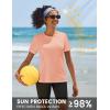 imageTACVASEN Short Sleeve Shirts for Women Athletic Workout Tops UPF 50 Sun Protection Quick Dry Running TShirtsApricot
