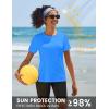 imageTACVASEN Short Sleeve Shirts for Women Athletic Workout Tops UPF 50 Sun Protection Quick Dry Running TShirtsAzure