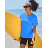 imageTACVASEN Short Sleeve Shirts for Women Athletic Workout Tops UPF 50 Sun Protection Quick Dry Running TShirtsAzure