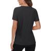 imageTACVASEN Short Sleeve Shirts for Women Athletic Workout Tops UPF 50 Sun Protection Quick Dry Running TShirtsBlack