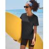 imageTACVASEN Short Sleeve Shirts for Women Athletic Workout Tops UPF 50 Sun Protection Quick Dry Running TShirtsBlack