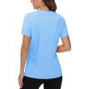 imageTACVASEN Short Sleeve Shirts for Women Athletic Workout Tops UPF 50 Sun Protection Quick Dry Running TShirtsBlue