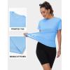 imageTACVASEN Short Sleeve Shirts for Women Athletic Workout Tops UPF 50 Sun Protection Quick Dry Running TShirtsBlue